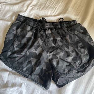 Black & Gray Geometric print Nike shorts